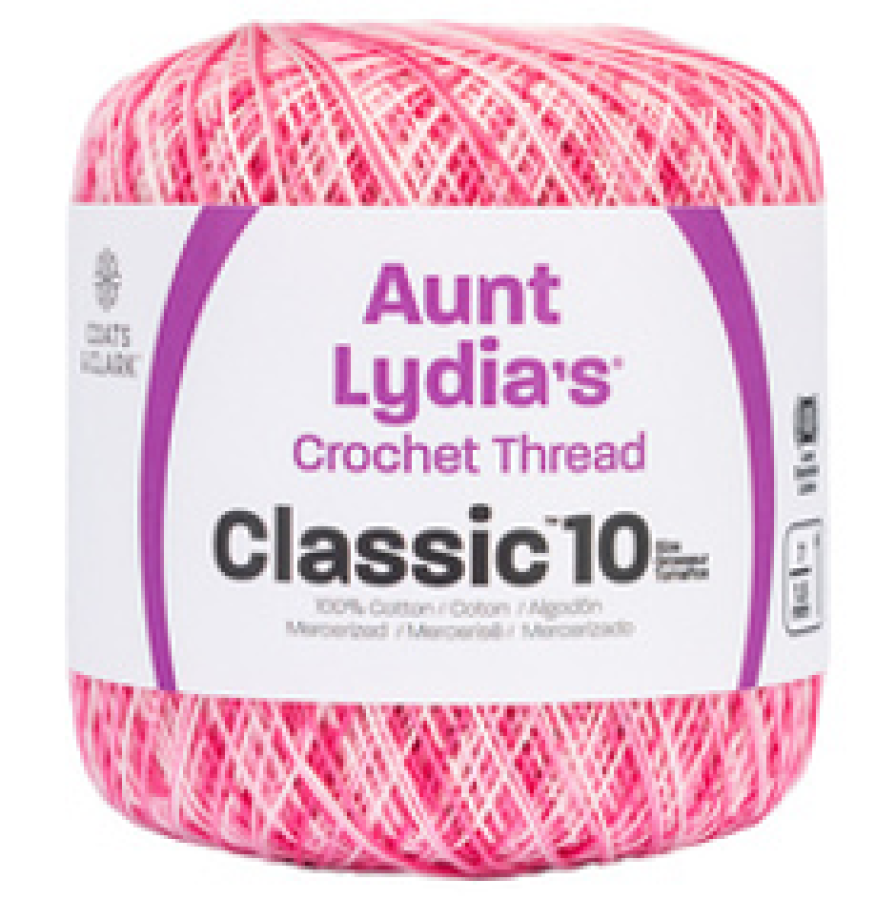 Aunt Lydia's Classic Crochet Thread Shaded Pink Size #10