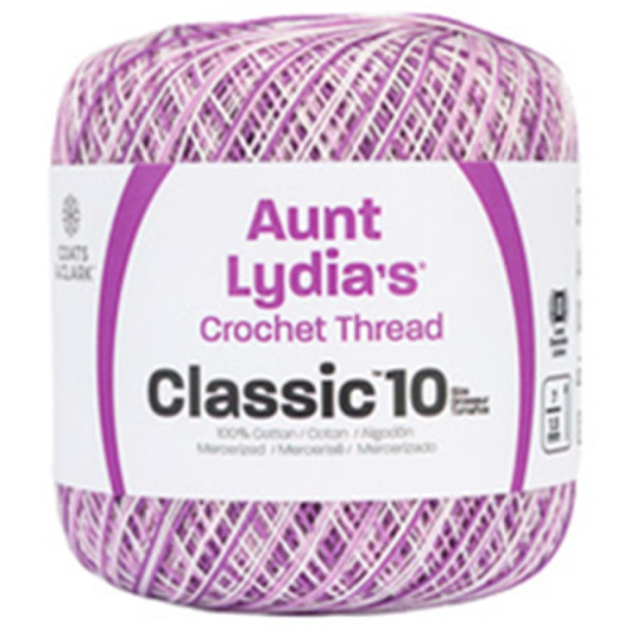 Aunt Lydia's Classic Crochet Thread Shaded Purples Size #10
