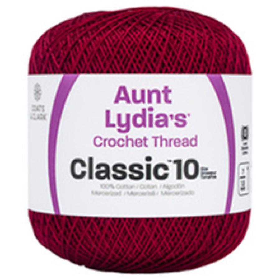 Aunt Lydia's Classic Crochet Thread Burgundy Size #10