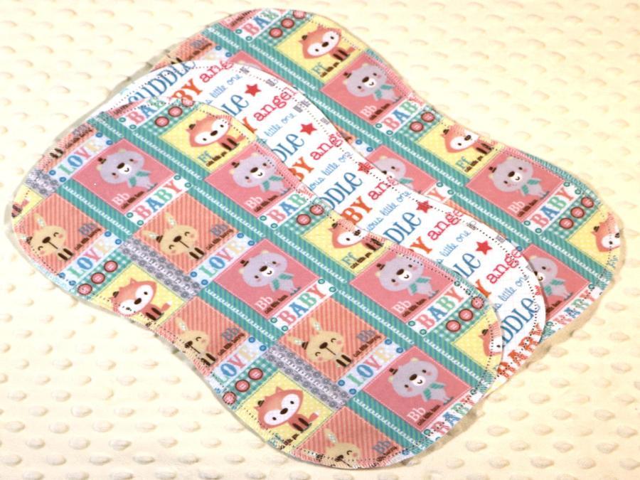 Baby Love Hemstitched Flannel (3) Piece Burp Cloths Kit