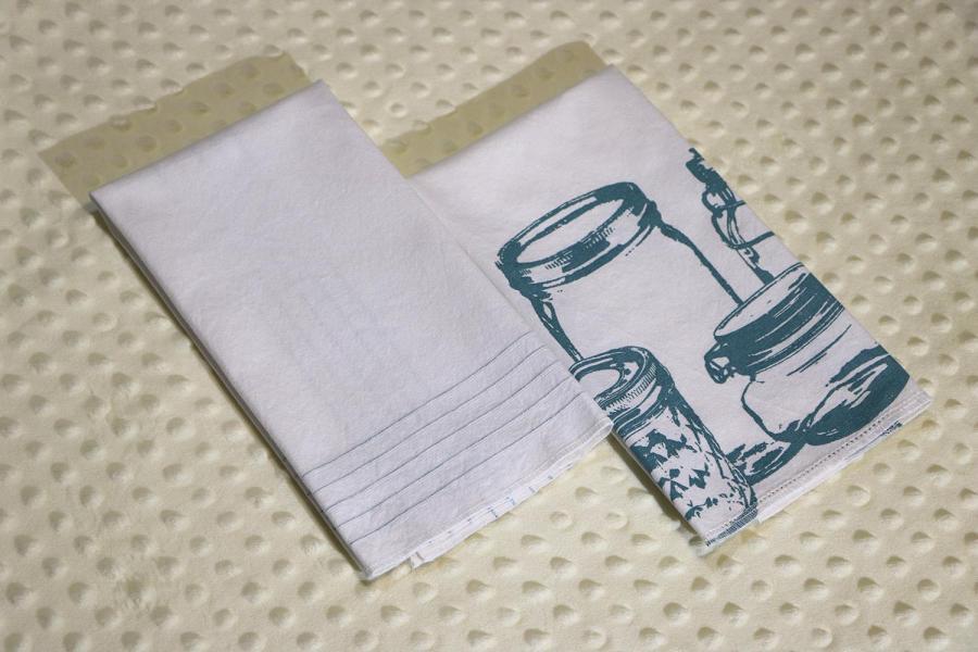 Canning Aqua Hemstitched 2 Piece Tea Towel Kit