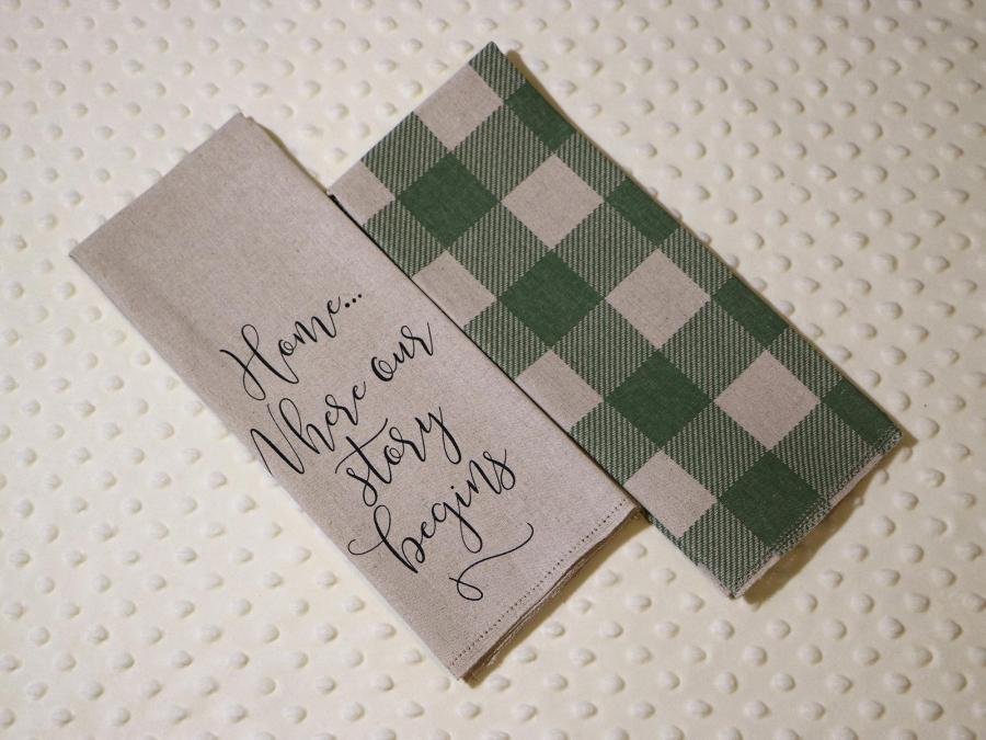 Home Where Our Story Begins (2) Piece Tea Towel Kit
