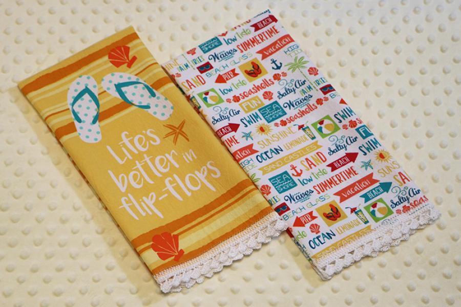 Life’s Better In Flip Flops 2 Piece Tea Towel Gift Set
