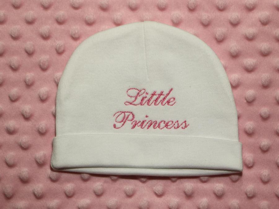 Little Princess Pink Embroidered Cuddle Baby Cap