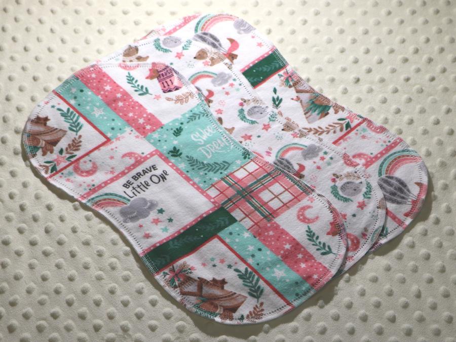 Reach For The Stars Hemstitched Flannel (3) Piece Burp Cloths Kit