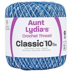 Aunt Lydia's Classic Crochet Thread Shaded Blues Size #10