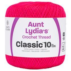 Aunt Lydia's Classic Crochet Thread Hot Pink Size #10