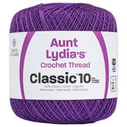 Aunt Lydia's Classic Crochet Thread Purple Size #10
