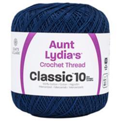 Aunt Lydia's Classic Crochet Thread Navy Size #10