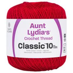 Aunt Lydia's Classic Crochet Thread Victory Red Size #10