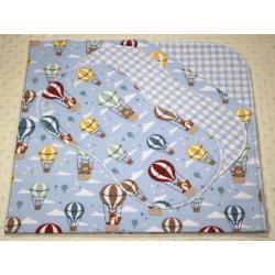 Baby Animals Flying High Hemstitched Flannel Blanket w/(2) Burp Cloths Kit-copy