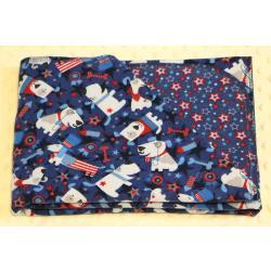 Dog Patriot Hemstitched Flannel Pet Blanket Kit (Small 38 x 38")