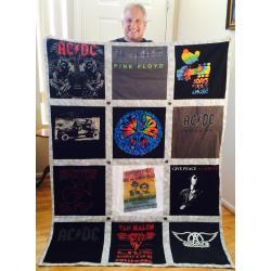 Rock On Custom Memory T-Shirt Blanket Tutorial