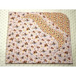Hey Cowboy Hemstitched Flannel Blanket w/(2) Burp Cloths Kit