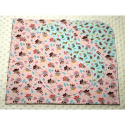 Hey Cowgirl Hemstitched Flannel Blanket w/(2) Burp Cloths Kit