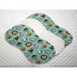 Jungle Babies Cream Hemstitched Flannel (3) Piece Burp Cloths Kit