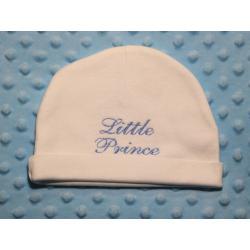 Little Prince Blue Embroidered Cuddle Baby Cap