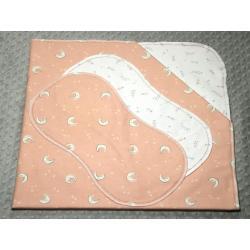 Over The Moon Shooting Stars Hemstitched Flannel Blanket w/(2) Burp Cloths Kit