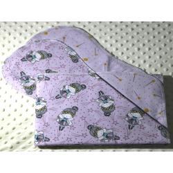 Princess And Shooting Stars Hemstitched Flannel Blanket w/(2) Burp Cloths Kit