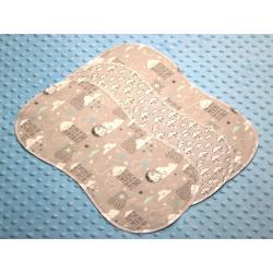 Shoot For The Moon Hemstitched Flannel (3) Piece Burp Cloths Kit