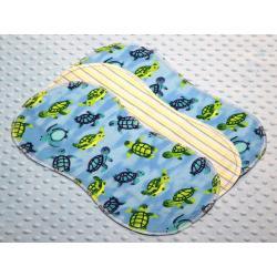 Swimming Turtles Hemstitched Flannel (3) Piece Burp Cloths Kit