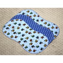 Trains And Dots Hemstitched Flannel (3) Piece Burp Cloths Kit