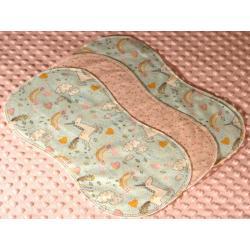 Unicorns In The Sky Hemstitched Flannel (3) Piece Burp Cloths Kit
