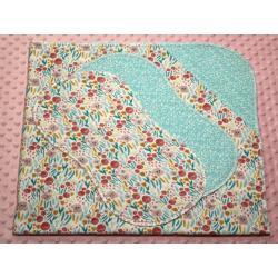 Wild Flowers Hemstitched Flannel Blanket w/(2) Burp Cloths Kit